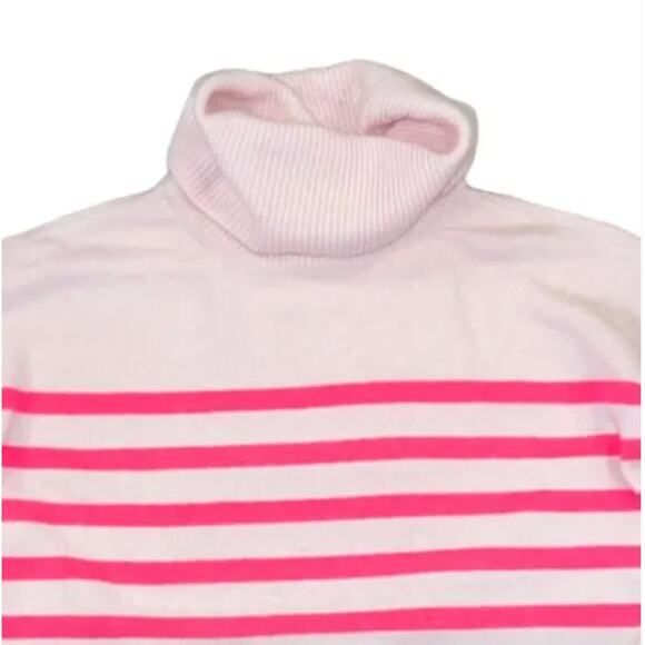 NWT LOFT Pink & Fuchsia Stripe Cowl Neck Tunic Sweater - Picture 3 of 7